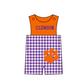 ( Moq 5 Each Style ) Baby Boys Girls Kids Purple Plaid Team Sibling Rompers Dress Sets