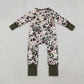 Baby Boy Infant Long Sleeves Ducks Dogs Camo Hunting Zipper Romper RTS