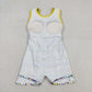 Baby Girls Sleeveless Mardi Gras Plaid Yoga Shorts Knee Length Dress RTS