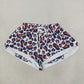 Adult Women Leopard Team Yoga Active Ruffle Shorts Bottom RTS