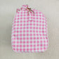 Baby Girl Kids Adult Pink Plaid Travel Package Ruffle Gym Bags RTS