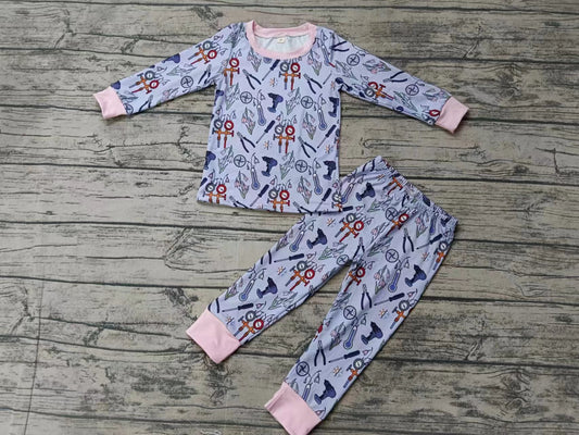 Baby Kids Long Sleeves Tools Shirt Pants Pajamas Set