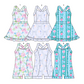 Baby Girl Sleeveless Flower Strawberry Sibling Swimwear Jumpsuit Dress ( Moq 5 Each Style ) 3.18
