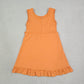 Baby Girls Kids Sleeveless Orange Scallop Yoga Active Knee Length Dress RTS