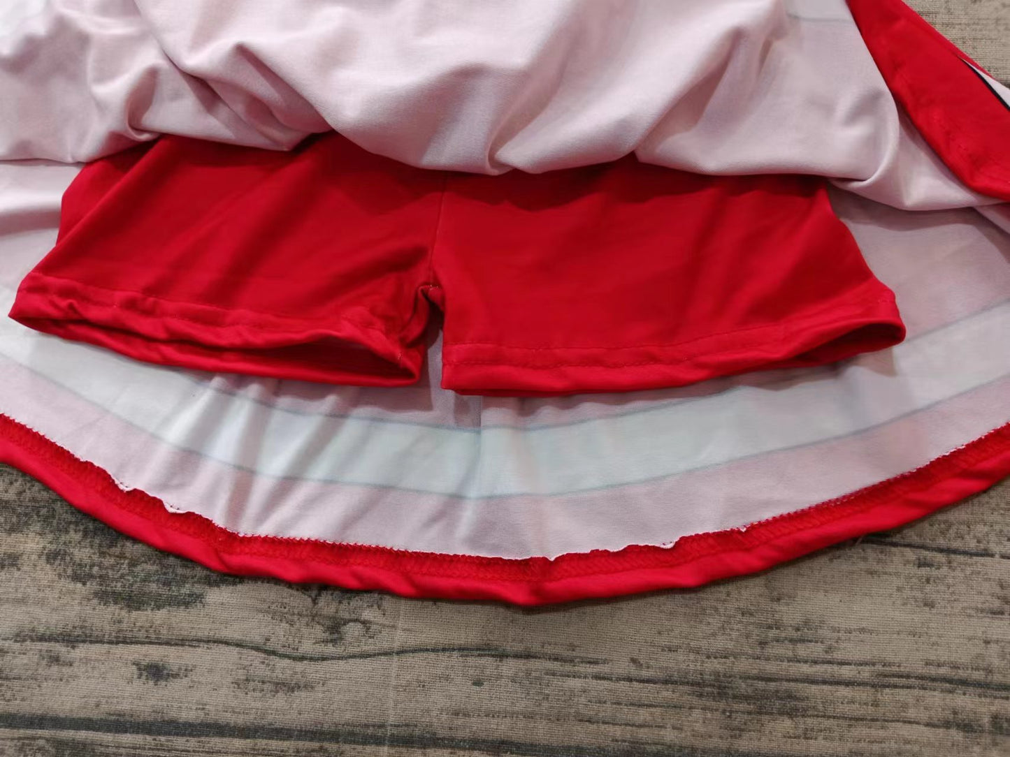 Baby Girl Sleeveless K Shirt Red Skirt Shorts Team Clothes Set Moq 5