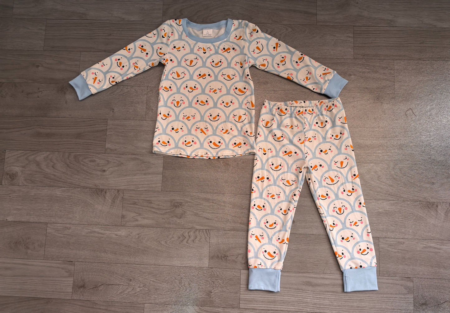 ( No moq ) Preorder Baby Boy Kids Long Sleeves Shirt Pants Christmas Set Blue Pajamas Clothes