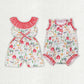 Baby Girl Toddle Farm Animals Ruffle Plaid Sibling Summer Romper Jumpsuit RTS