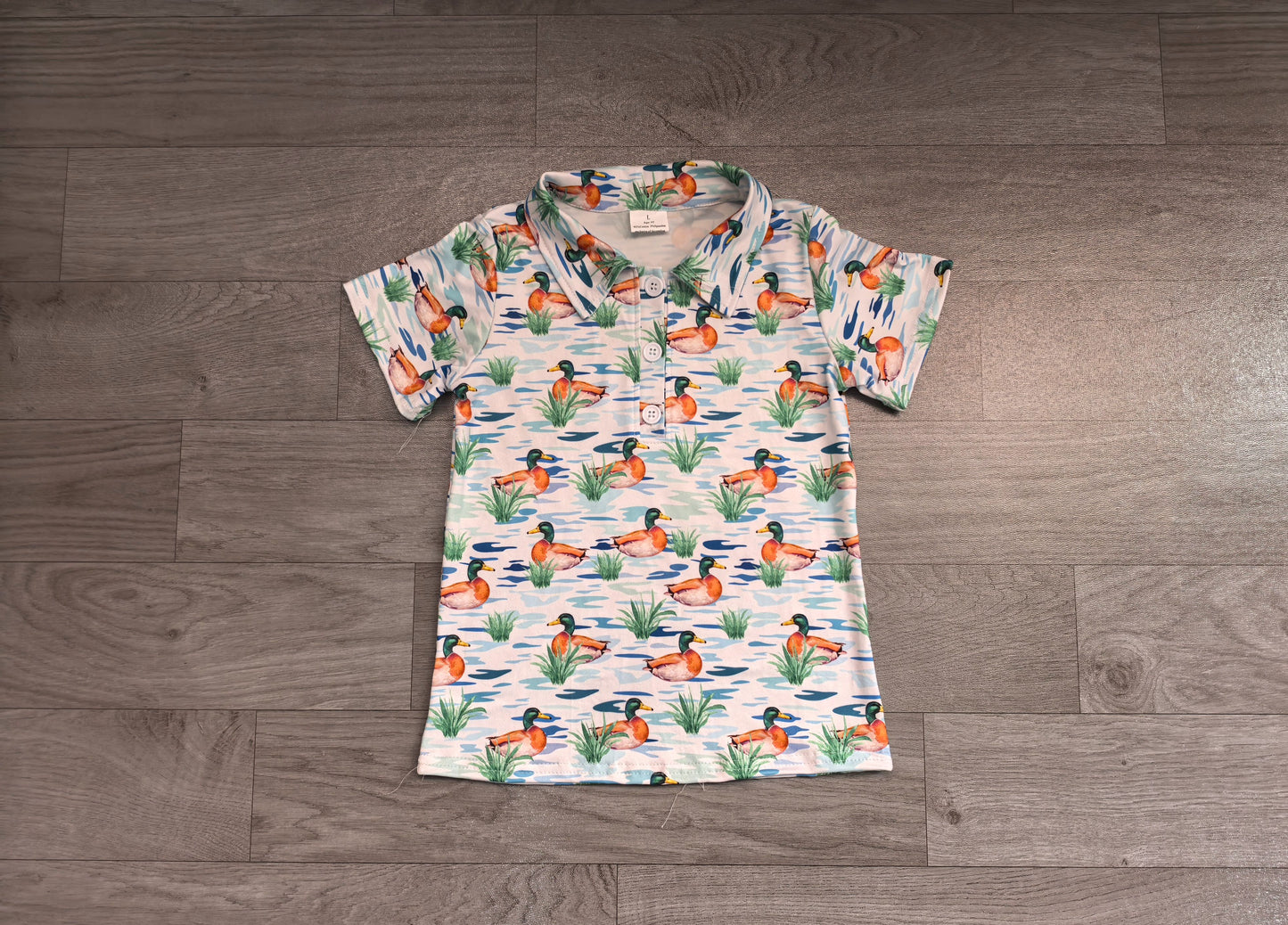 ( No moq ) Preorder Boys Kids Short Sleeves Ducks Polo Shirt Tops