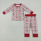Sibling Girls Kids Toddler Long Sleeves Santa Bows Sibling Christmas Blanket Romper Dress Set RTS