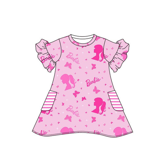 Moq 3 Pre-order GSD0654 Baby Girl Doll Pink Pocket Dress