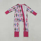 Sibling Boys Girls Long Sleeves Soldier Christmas Pajamas Zipper Romper Set Clothes RTS