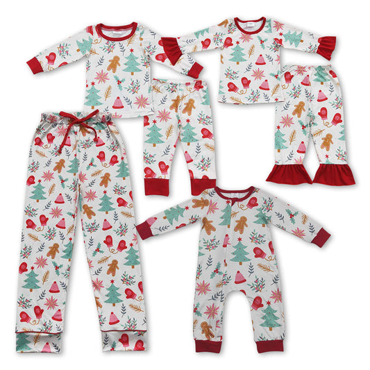 Baby Boy Girl Christmas Tree Sibling Family Romper Pajamas Set Clothes