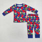 Baby Boy Christmas Frog Socks Shirt Pants Pajamas Clothes Set