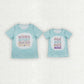 Baby Girl Adult Green Short Sleeves Easter Rabbits Mama Mini Sibling Shirt Tops