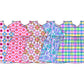 ( Moq 5 Each Style ) Sibling Baby Girls Kids Short Sleeves Flower Plaid Pockets Knee Length Dresses