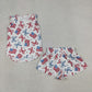 Baby Girls Kids Sleeveless Tops Bows Stars Flags Shorts Set 4th of July Clothes RTS