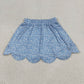 Baby Girls Kids Floral Blue Shorts Scallop Skirt Bottom RTS
