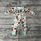 Baby Boy Long Sleeves Camo Dogs Duck Zipper Bamboo Romper