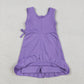 Baby Girls Sleeveless Ruffle Knee Length Yoga Purple Dress with Shorts RTS