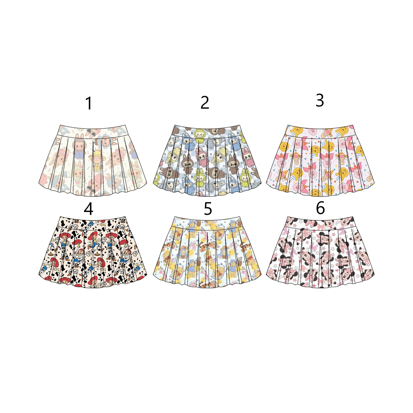 Baby Girl Cartoon Sibling Shorts Skirt Skorts Bottoms ( Moq 5 Each Style ) 4.2