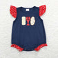 SR0739 Baby Girl Embroidery Crawfish Potato One Piece Summer Romper