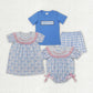 Baby Boy Girl Kids Embroidery DADDY'S Flower Sibling Set Dress Romper Clothes RTS