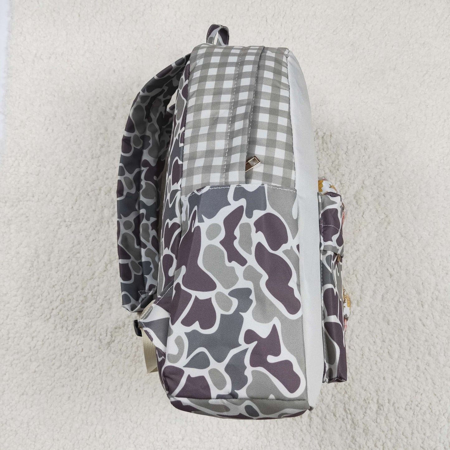 Baby Kids Embroidery Dog Camo Backpack Bags RTS
