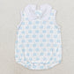 Baby Boy Summer Sleeveless Blue Elephant Bubble Romper