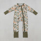 Baby Boy Infant Long Sleeves Camo Zipper Pajamas Romper RTS
