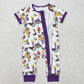 RTS Baby Boy Infant Short Sleeves Mardi Gras Bird Zipper Romper