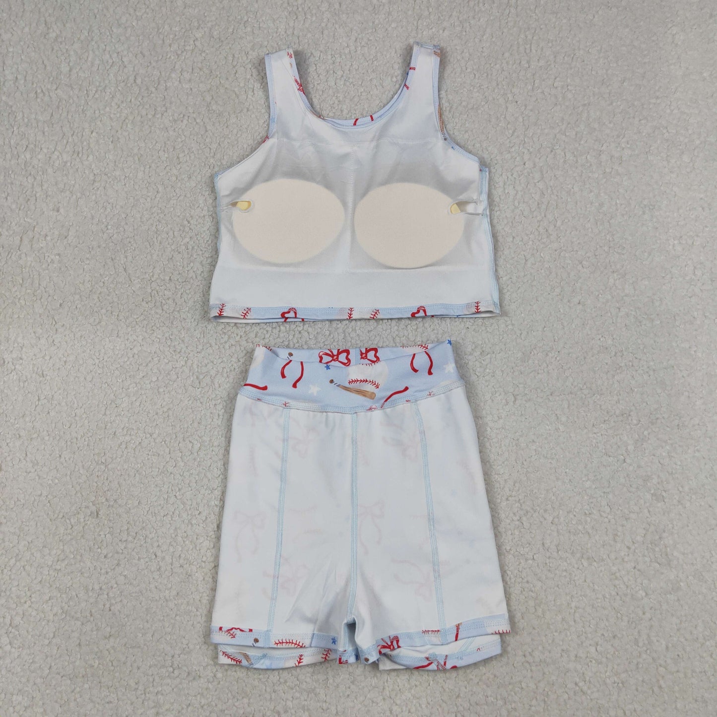 Sibling Baby Girls Kids Crawfish Baseball Bows Tops Shorts Skirt Skort Yoga Active Sets Clothes RTS