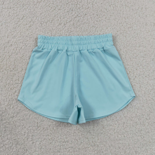 Baby Girls Kids Light Blue Shorts Bottoms Yoga Active Clothes RTS