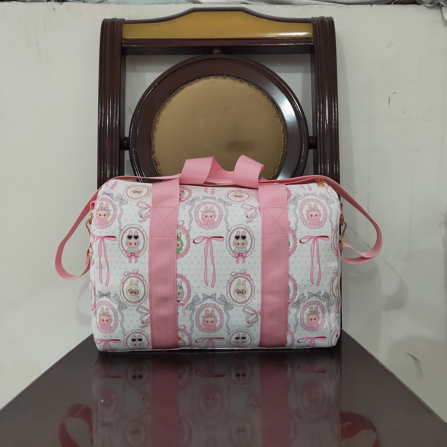 Baby Girl Kids Adult Cartoon Bows Travel Package Gym Bags RTS