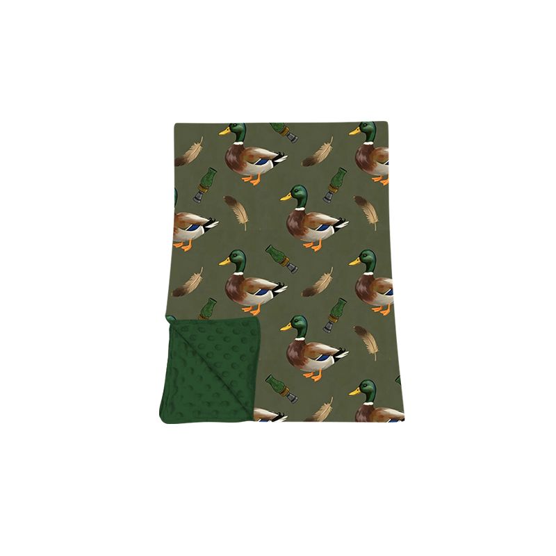 ( Moq 5 ) Preorder Baby Boys Toddler Ducks Green Blanket