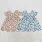 Sibling Baby Girls Kids Short Sleeves Back to School Scallop Dresses Clothes RTS