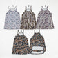 Girls Kids Straps Camo Pockets Yoga Active Grey Sibling Sister Knee Length Dress RTS