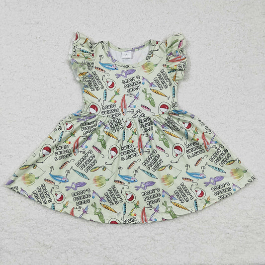 Promotion Baby Girl Daddy's Fishing Twirl Dress