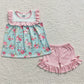 Promotion Baby Girl Floral Pink Dots Shorts Summer Outfit