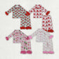 Baby Girl Fur Long Sleeves Bows Santa Christmas Sibling Pajamas Set Clothes RTS