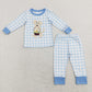 Baby Boy Girl Dog Easter Eggs Shirt Pants Pajamas Sister Brother Sibling Set