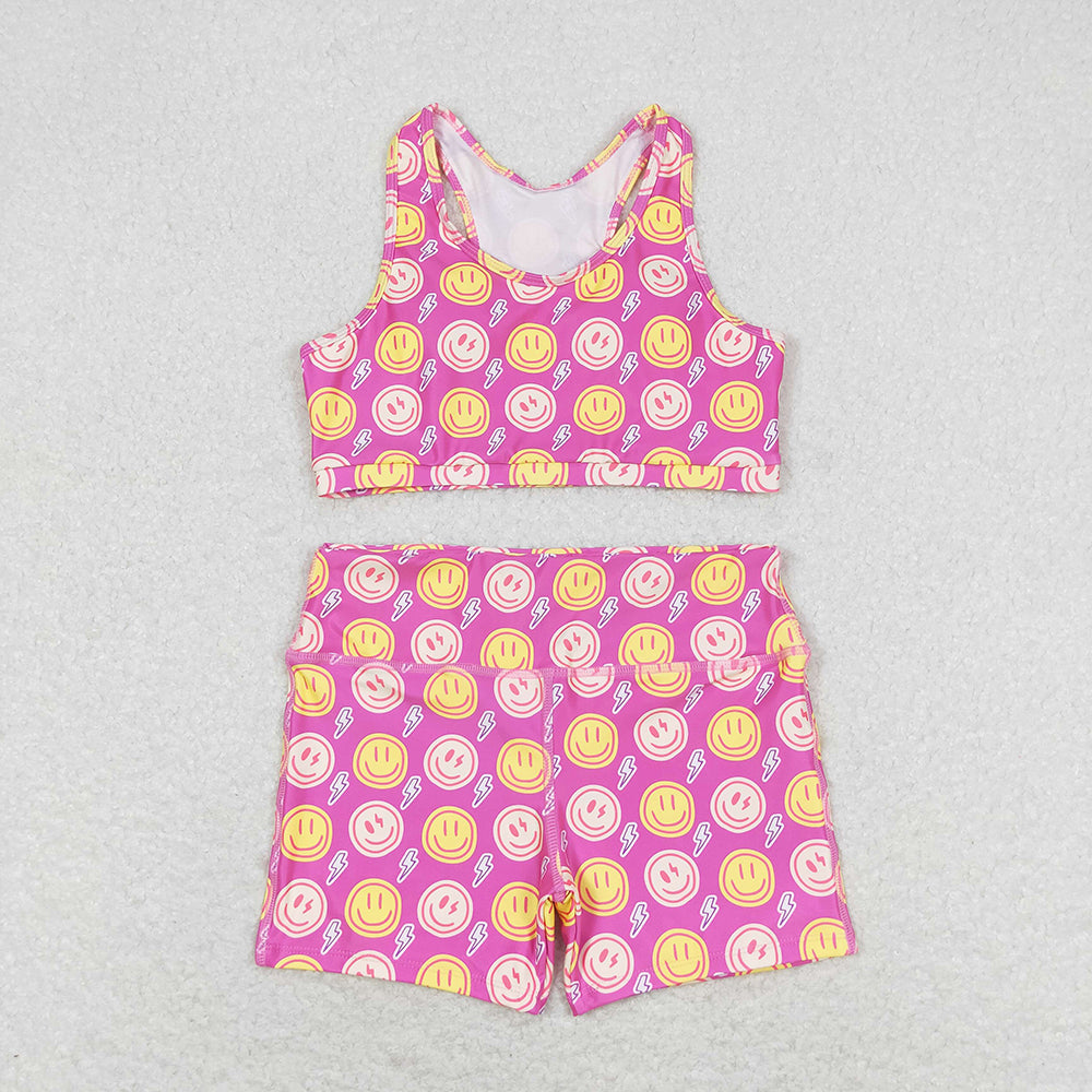 Baby Girl Sleeveless Sports Crop Tops Shorts Sibling Set