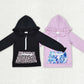 Baby Girl Toddler Long Sleeves Ruffle Hoodie Leopard Flower Pocket Sibling Zipper Shirt Tops RTS