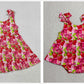 Sibling Baby Girls Kids Strawberry Bows Romper Dress Set Summer Clothes RTS