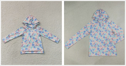 Sibling Baby Boys Adult Woman Colorful Camo Zipper Hoodie Pockets Hunting Pullovers Shorts RTS