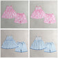 Sibling Baby Girls Kids Straps Flower Dots Tunic Shorts Sets Summer Clothes RTS