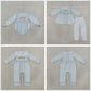 Sibling Baby Boys Toddler Baby Girls Infant Embroidery turkey Pumpkin Plaid Rompers Set Clothes RTS