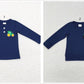 Sibling Boys Kids Navy Long Sleeves Embroidery Trucks Farm Cotton Shirt Tops