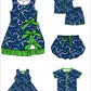 ( Moq 5 Each Style ) Baby Boys Girls Kids Football Sibling Shorts Romper Green Bows Dresses Set Team Clothes