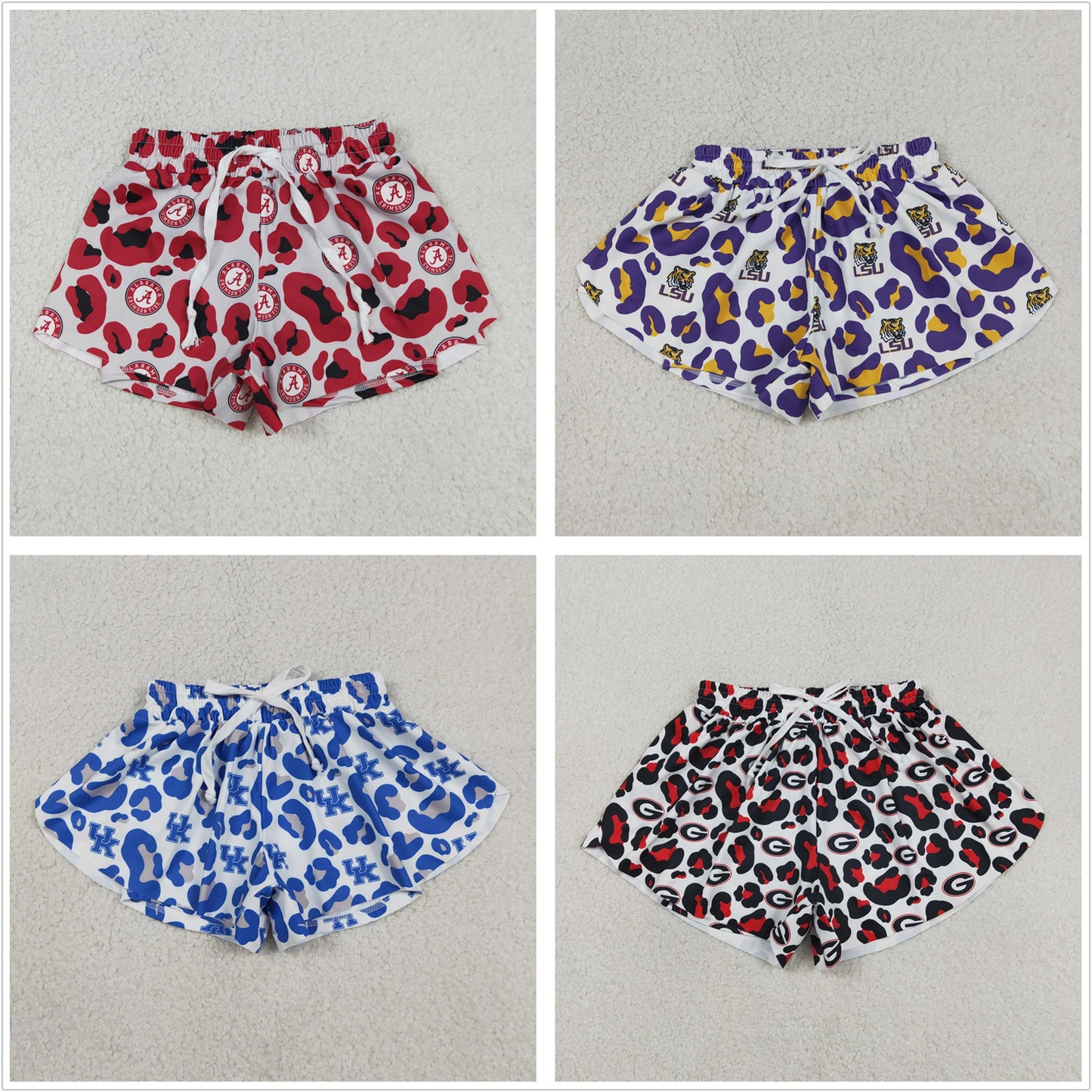 Sibling Baby Girls Kids Leopard Yoga Active Team Ruffle Shorts Bottoms Clothes