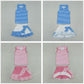 Sibling Baby Girls Stripes Tops Ruffle Bow Skirts Shorts Yoga Active Clothes Sets RTS
